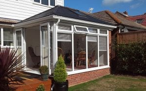 White uPVC Tiled roof conservatory