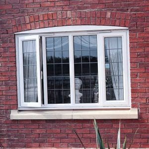 White PVC casement windows