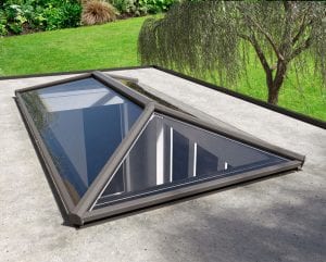 Black uPVC extension lantern roof