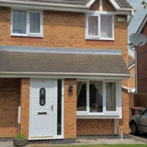 White uPVC entrance door