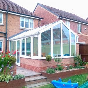 White uPVC gable conservatory